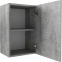 Шкаф навесной для посуды с полкой EVA GOLD 400 цемент светлый 0