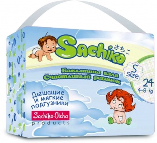 Подгузники SACHIKO S (4-8 кг) 24шт