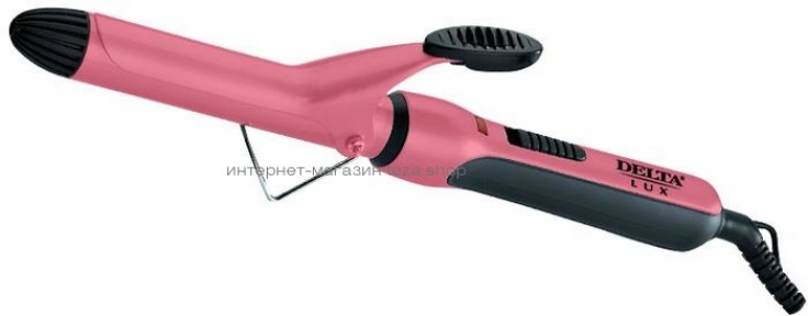 Щипцы для завивки волос DELTA LUX DL-0627 розовый/черный
