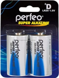 Батарейка PERFEO LR20/2BL Super Alkaline