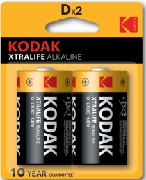 Батарейка KODAK Xtralife Alkaline D Lr20 1.5v, 2 шт