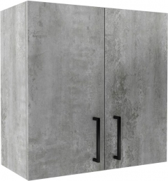 Шкаф навесной для посуды с полкой EVA GOLD 600 цемент светлый