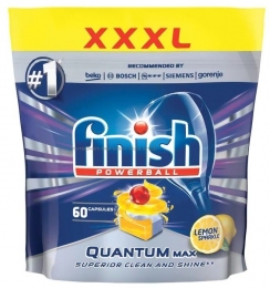 Таблетки для посудомоечных машин FINISH Quantum MAX Лимон 60шт